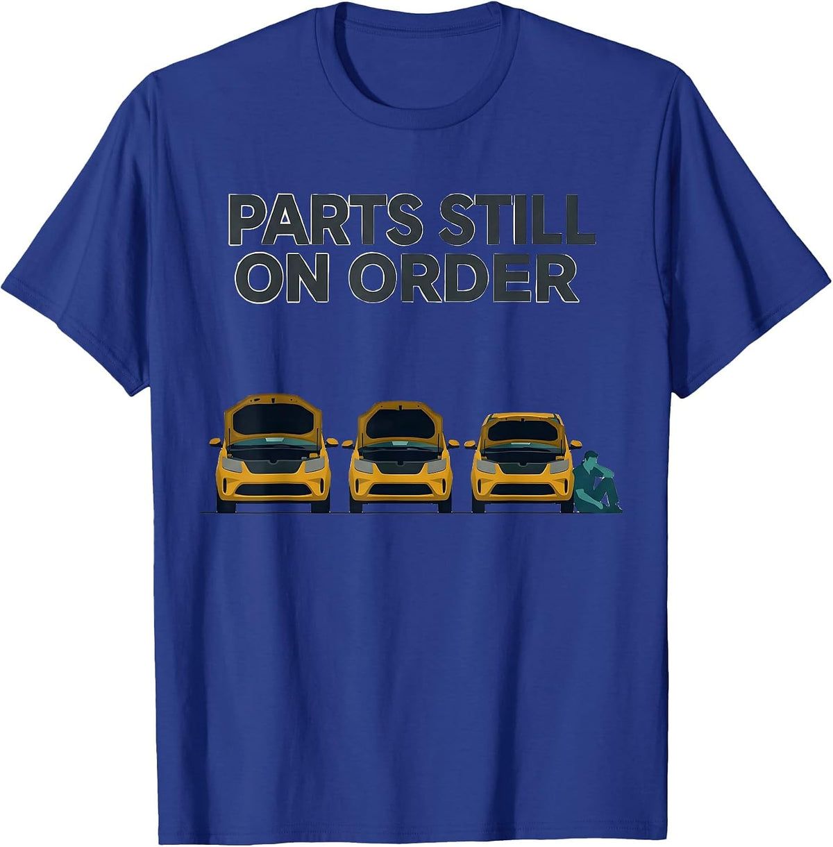 PARTS STILL ON ORDER Funny Mechanic Skeleton Auto Repair T-Shirt - Royal Blue