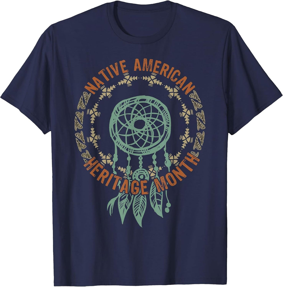 Indigenous Pride for November Native American Heritage Month T-Shirt - Navy Blue
