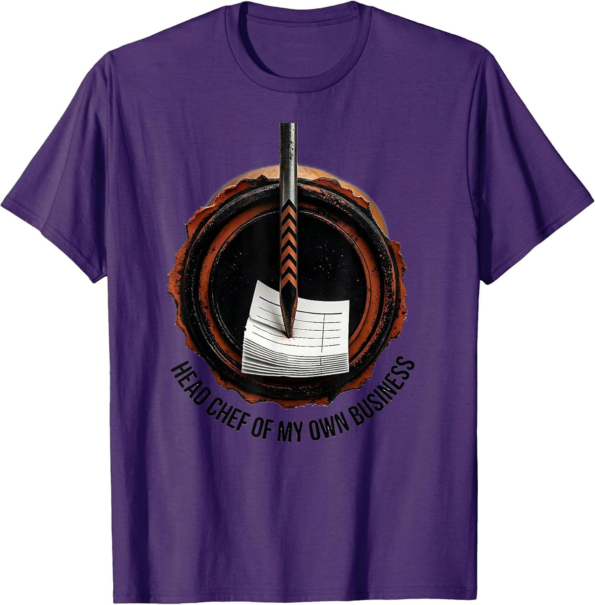 Head Chef Of My Own Business Funny Chef Kitchen Staff Gift T-Shirt - Purple
