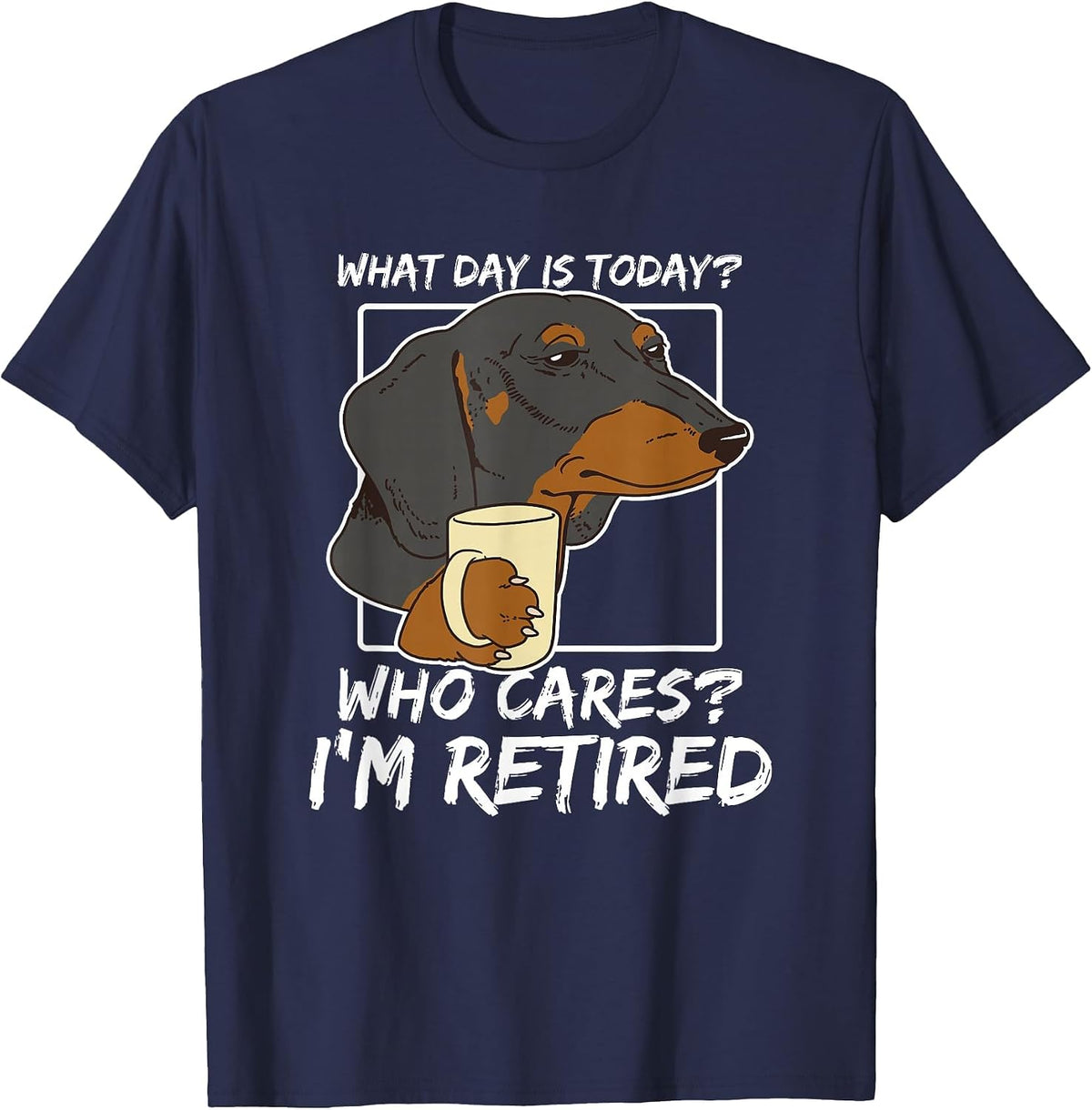 Dachshund Owner Retirement T-Shirt - Navy Blue