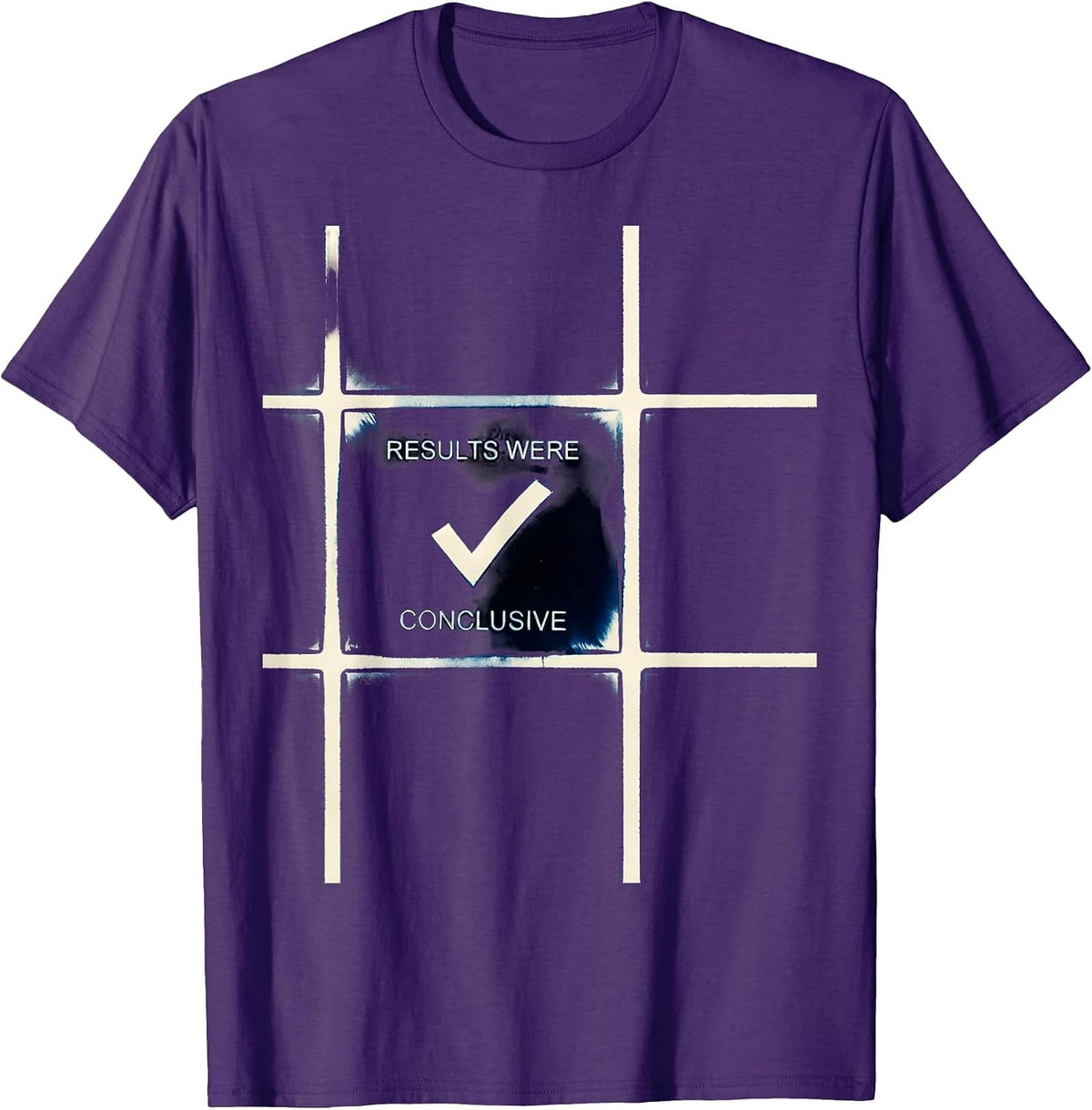 Men's Results Were Conclusive Funny Periodic Table Chemistry T-Shirt - Purple