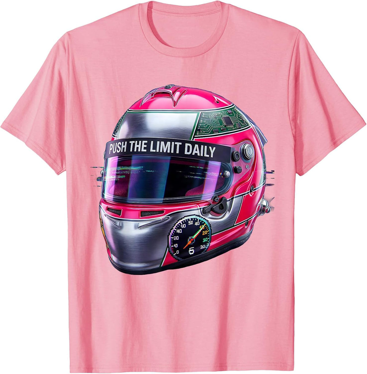 Men's Push The Limit Daily Motivational Graphic Design T-Shirt - Pink