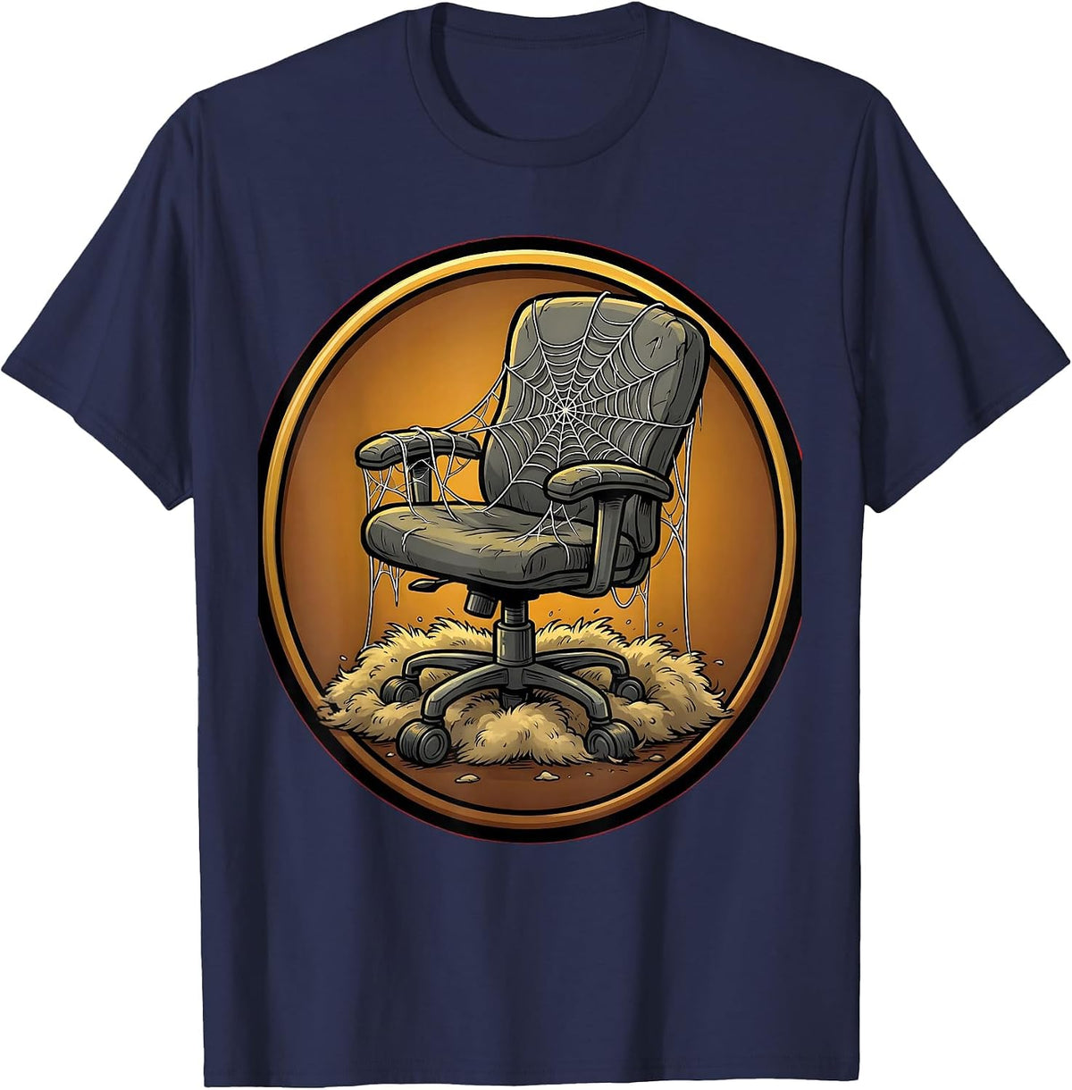 Labor Day Abandoned Office Chair Sarcasm T-Shirt - Navy Blue