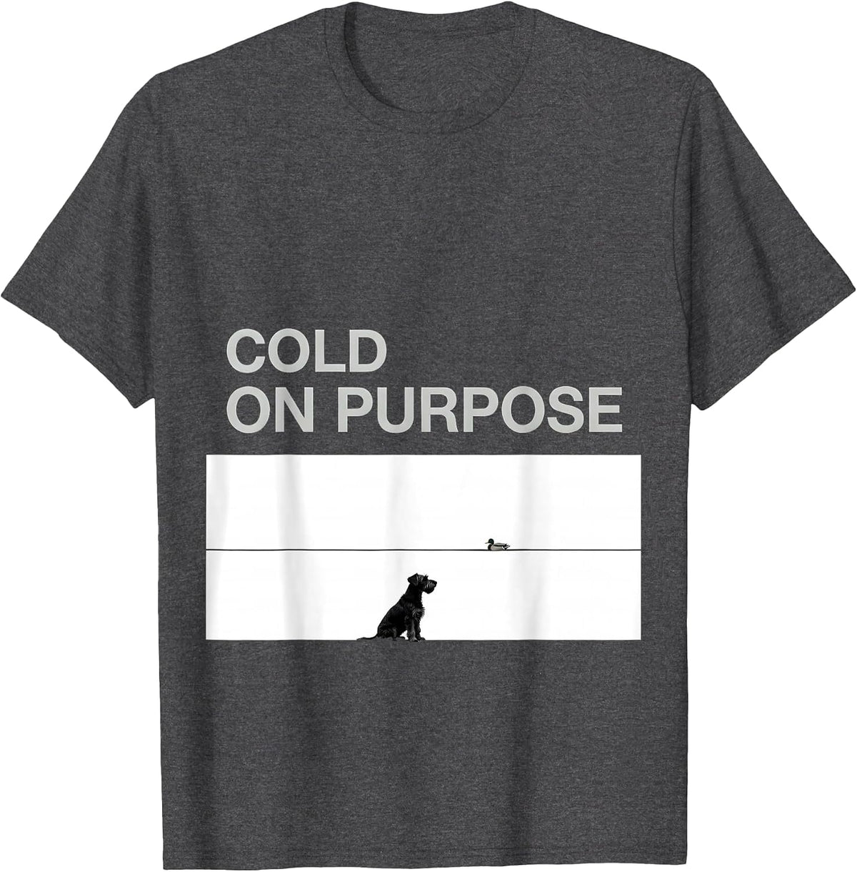 Men's Cold On Purpose Rustic Southern Hunting Dog Labrador Vintage T-Shirt - Dark Heather Grey