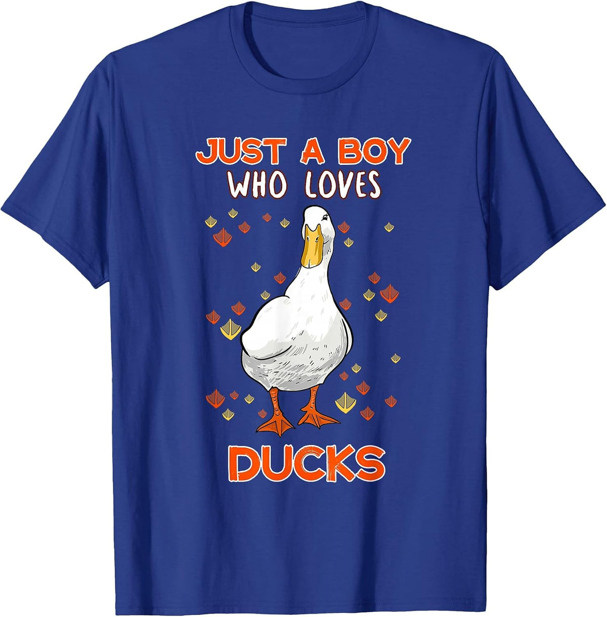 Just A Boy Who Loves Ducks Funny Duck Lover Quote T-Shirt - Royal Blue