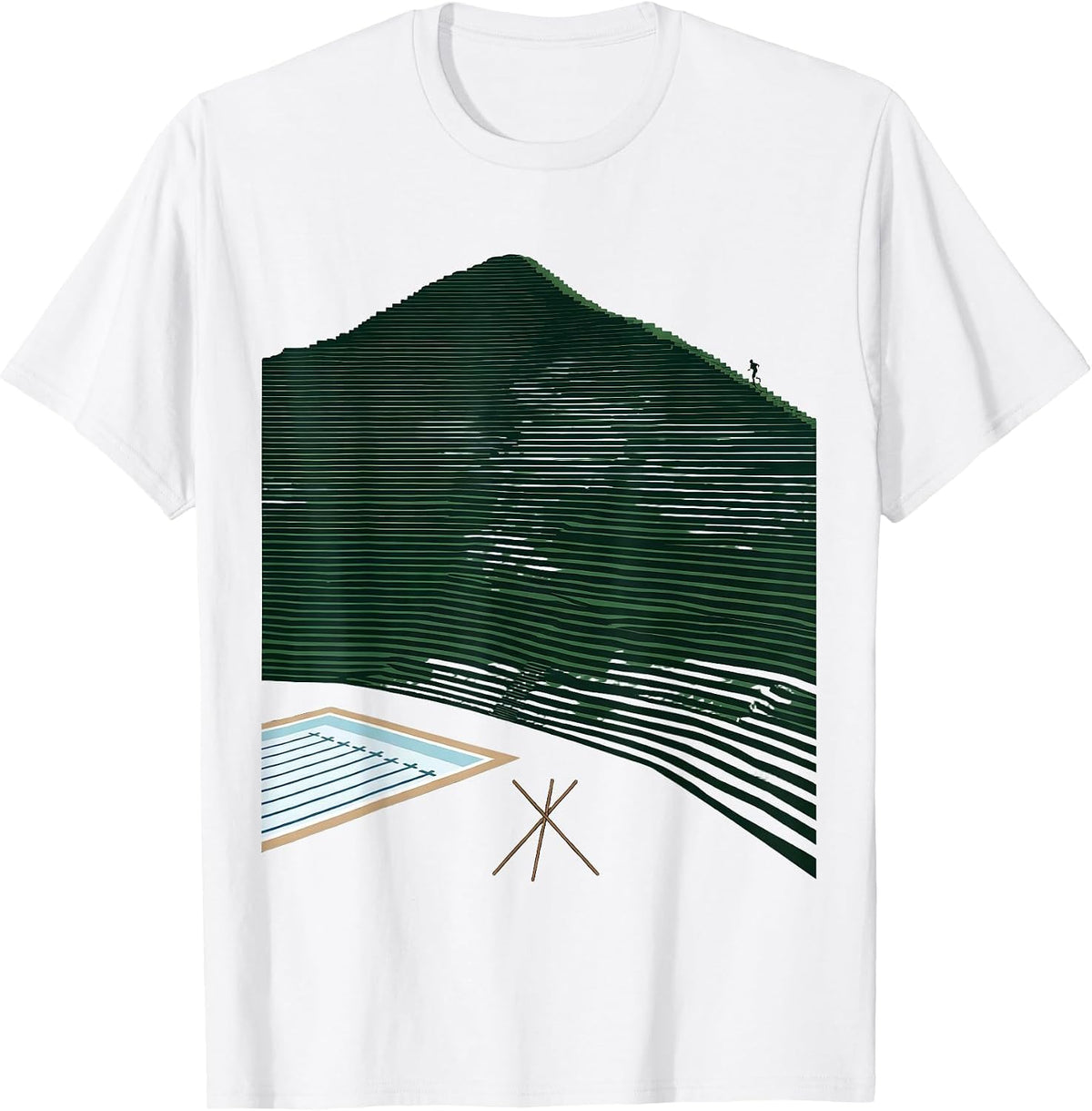 Men's Cross Country Runner Minimalist Track and Field Humor T-Shirt - White
