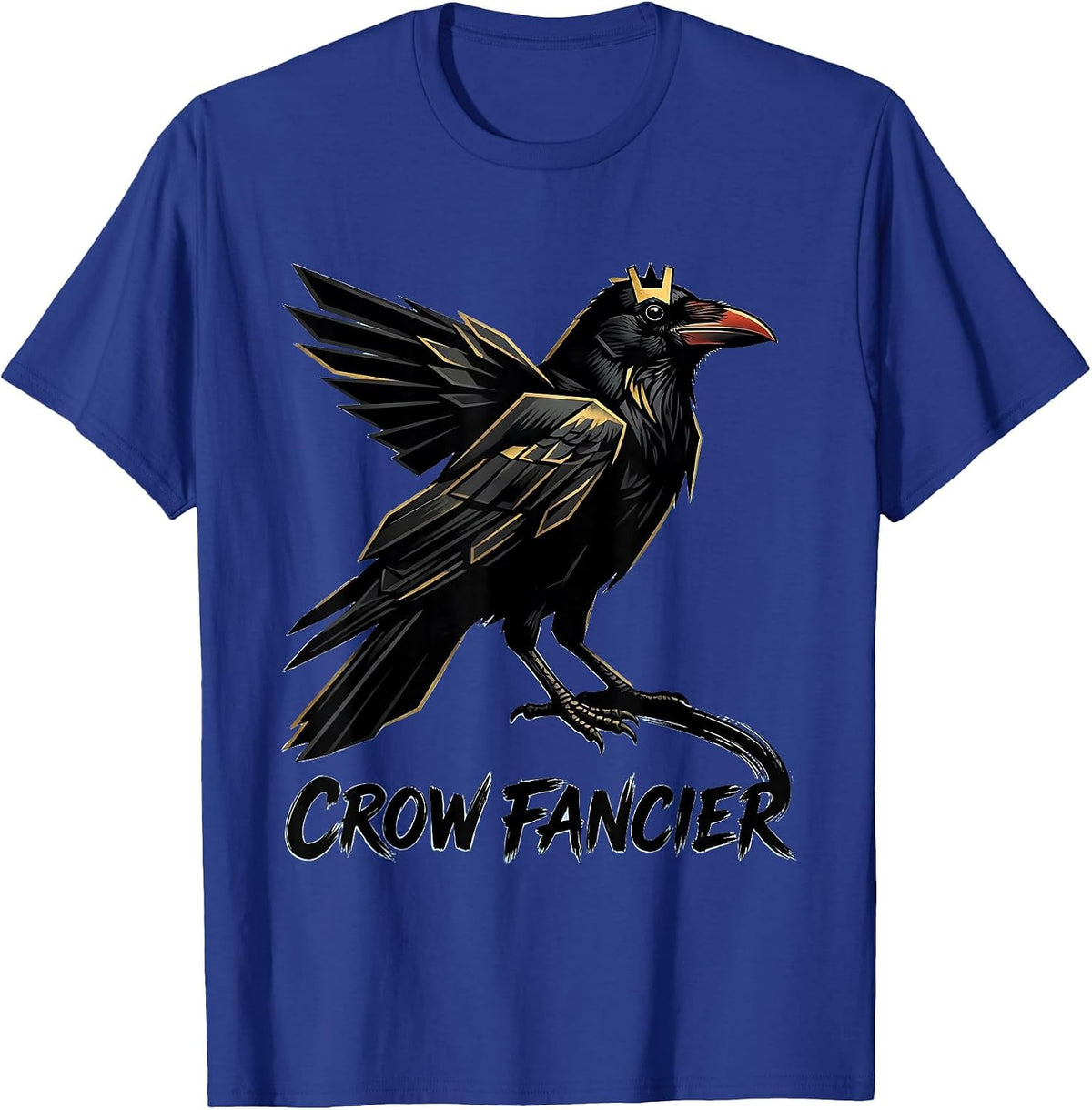 Crow Fancier Sign Painter Showcard Gothic Nature Bird Art T-Shirt - Royal Blue