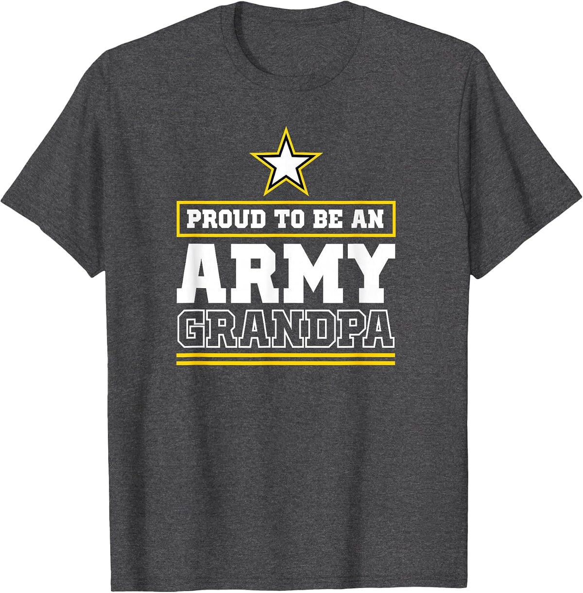 Men's Proud Army Grandpa T Shirt Proud to Be an Army Grandpa T-Shirt - Dark Heather Grey