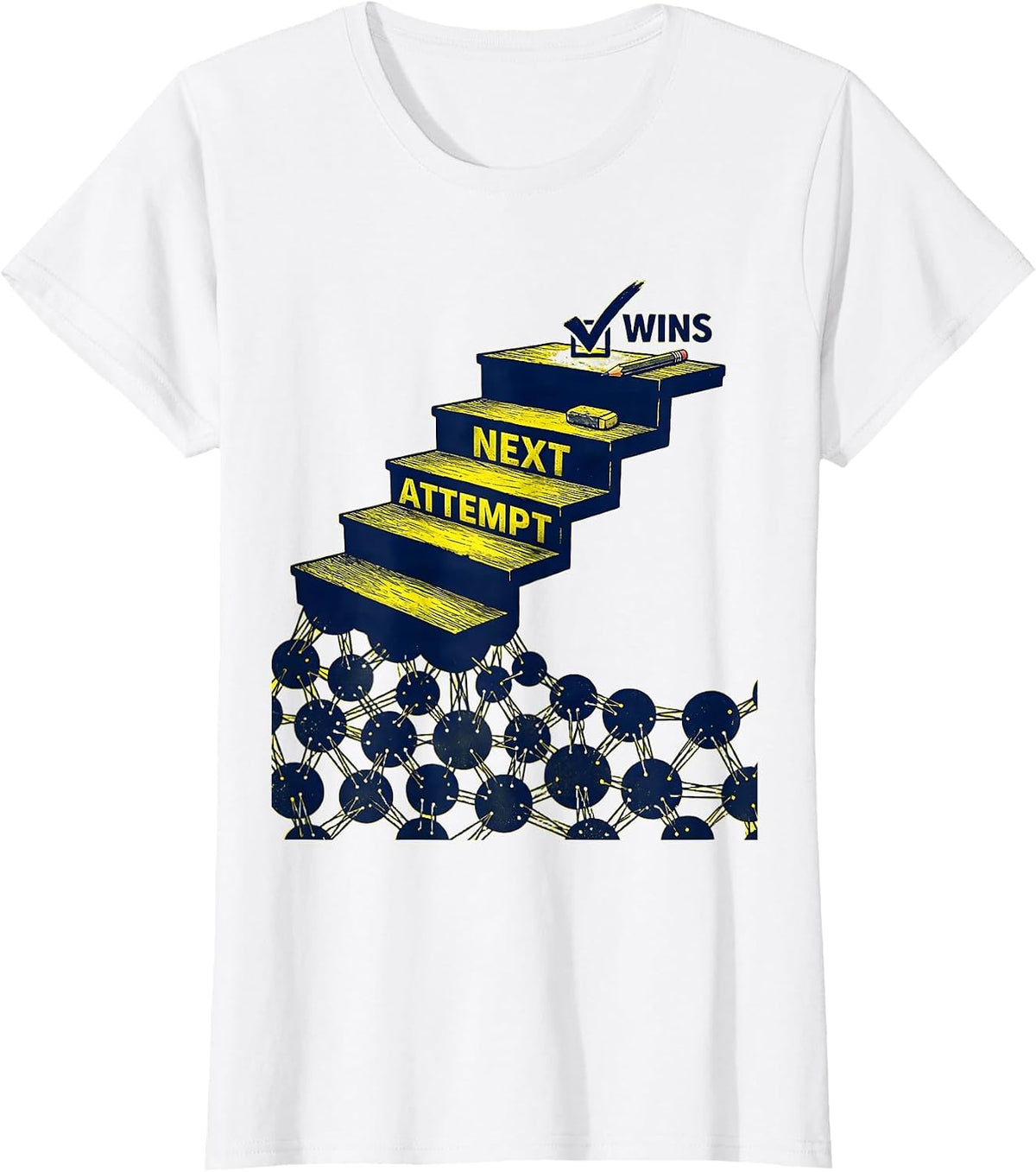 Next Attempt Wins Growth Mindset Teacher Classroom T-Shirt - White