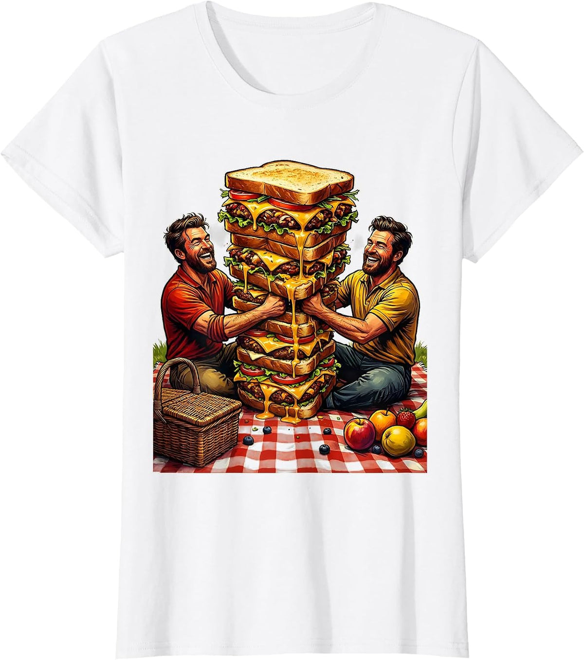 Women's Son In Law Favorite Child Sandwich Picnic T-Shirt - White
