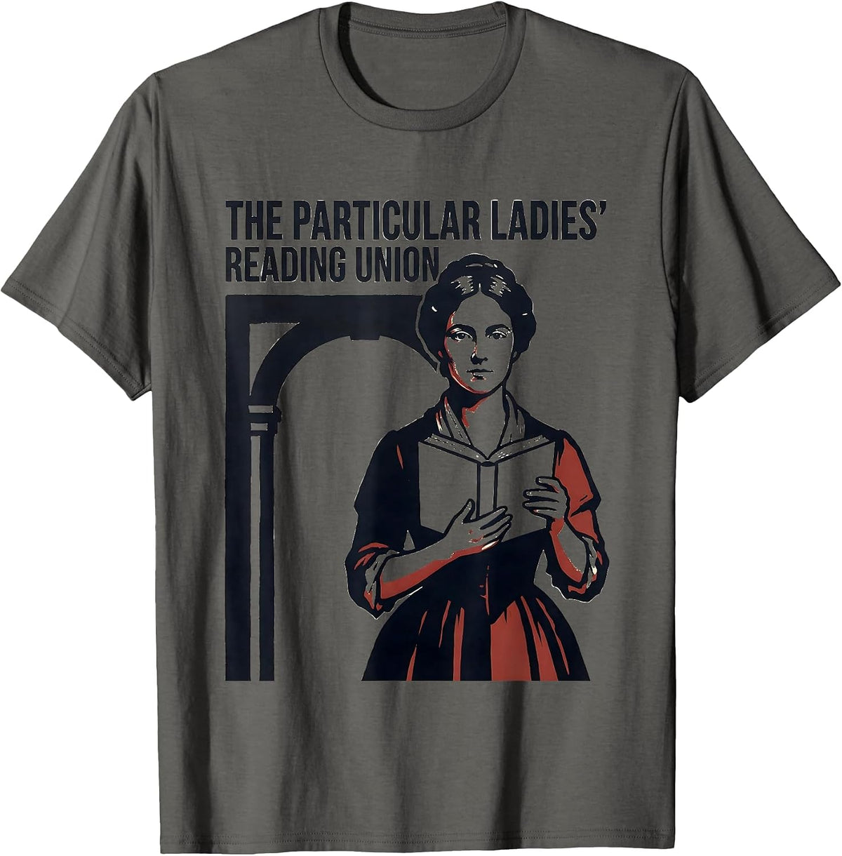 The Particular Ladies' Reading Union Vintage Literary Jane T-Shirt - Asphalt Grey
