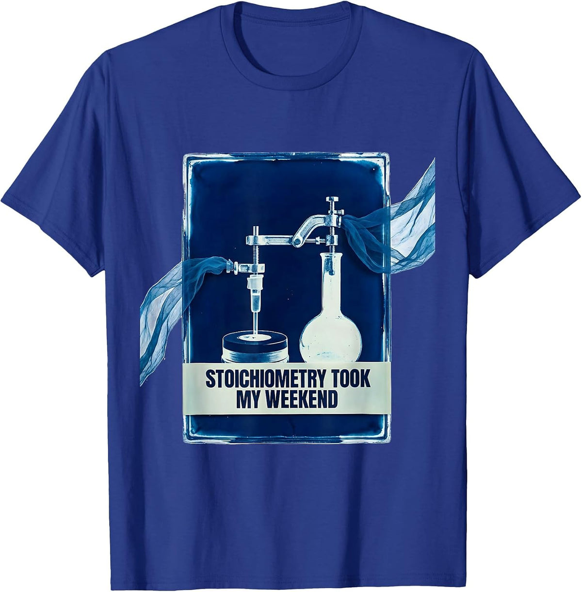 Men's Stoichiometry Took My Weekend Funny Chemistry Pun Science T-Shirt - Royal Blue