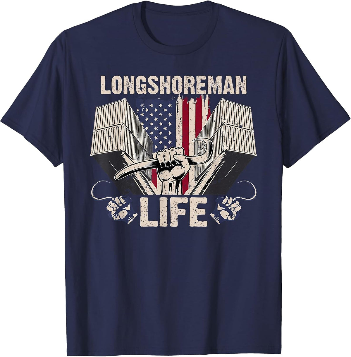 Longshoreman Life T-Shirt - Navy Blue