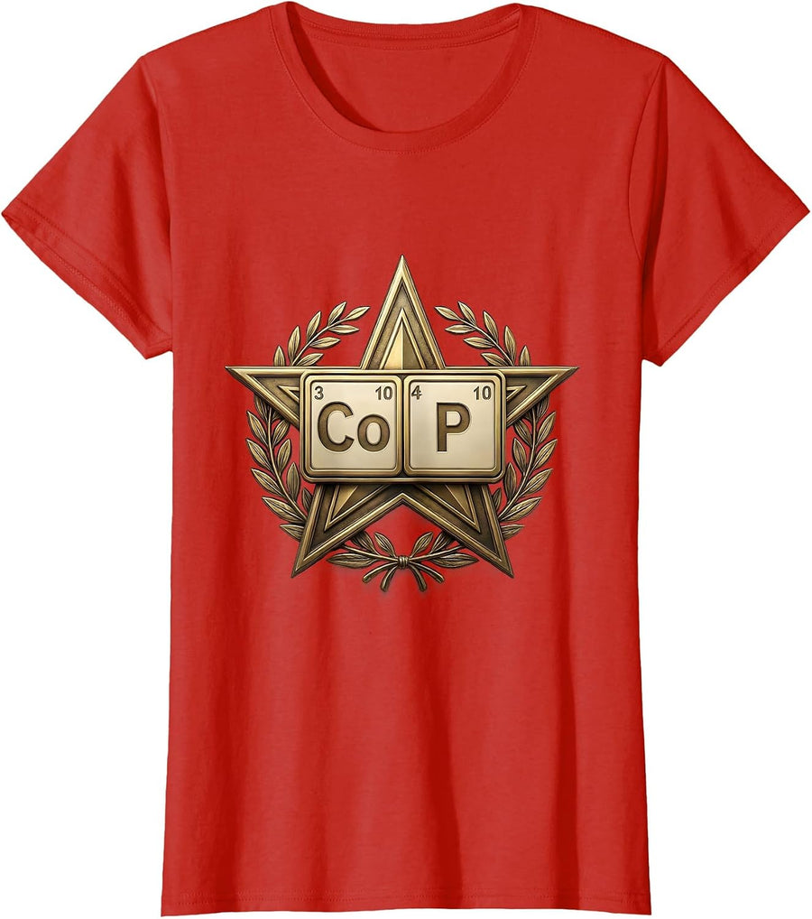 Women's CoP Nerdy Chemistry Pun Humor Science Teacher Gift T-Shirt - Red
