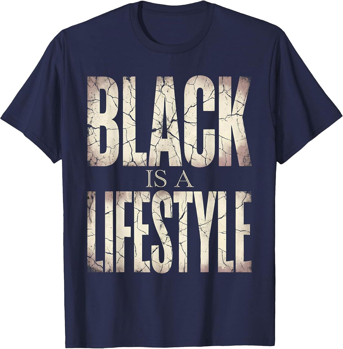 Black Is A Lifestyle Goth Dark Aesthetic Design T-Shirt - Navy Blue