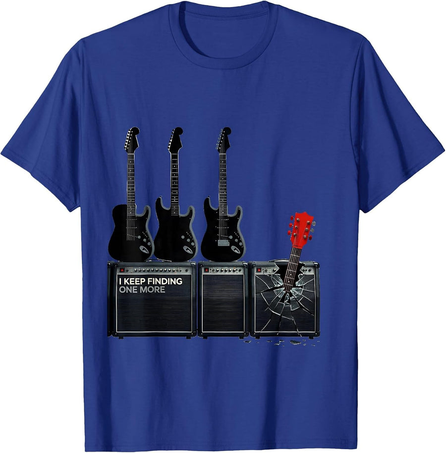 I Keep Finding One More Funny Guitarist Rock Music Humor T-Shirt - Royal Blue