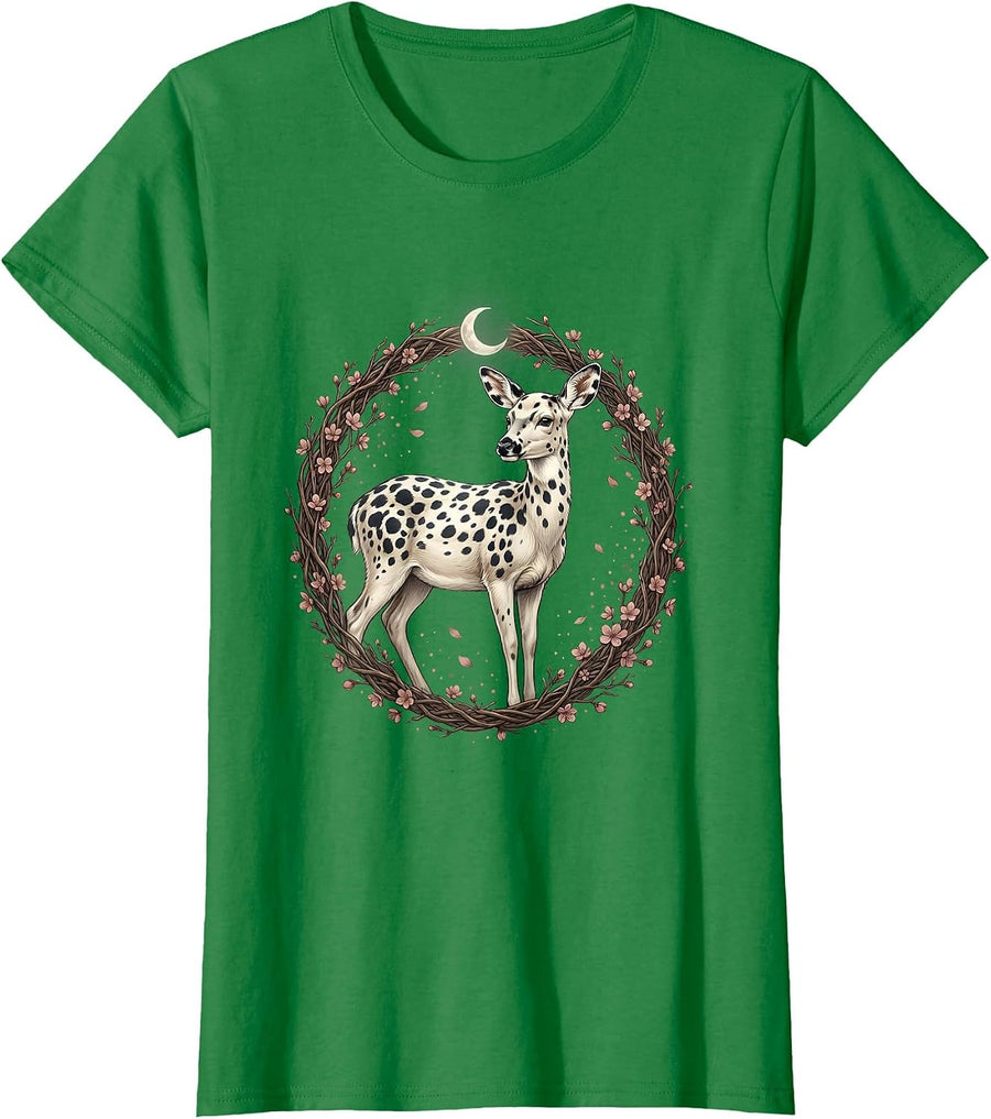 Women's Fierce Dalmatian Woman Graphic Tee T-Shirt - Kelly Green