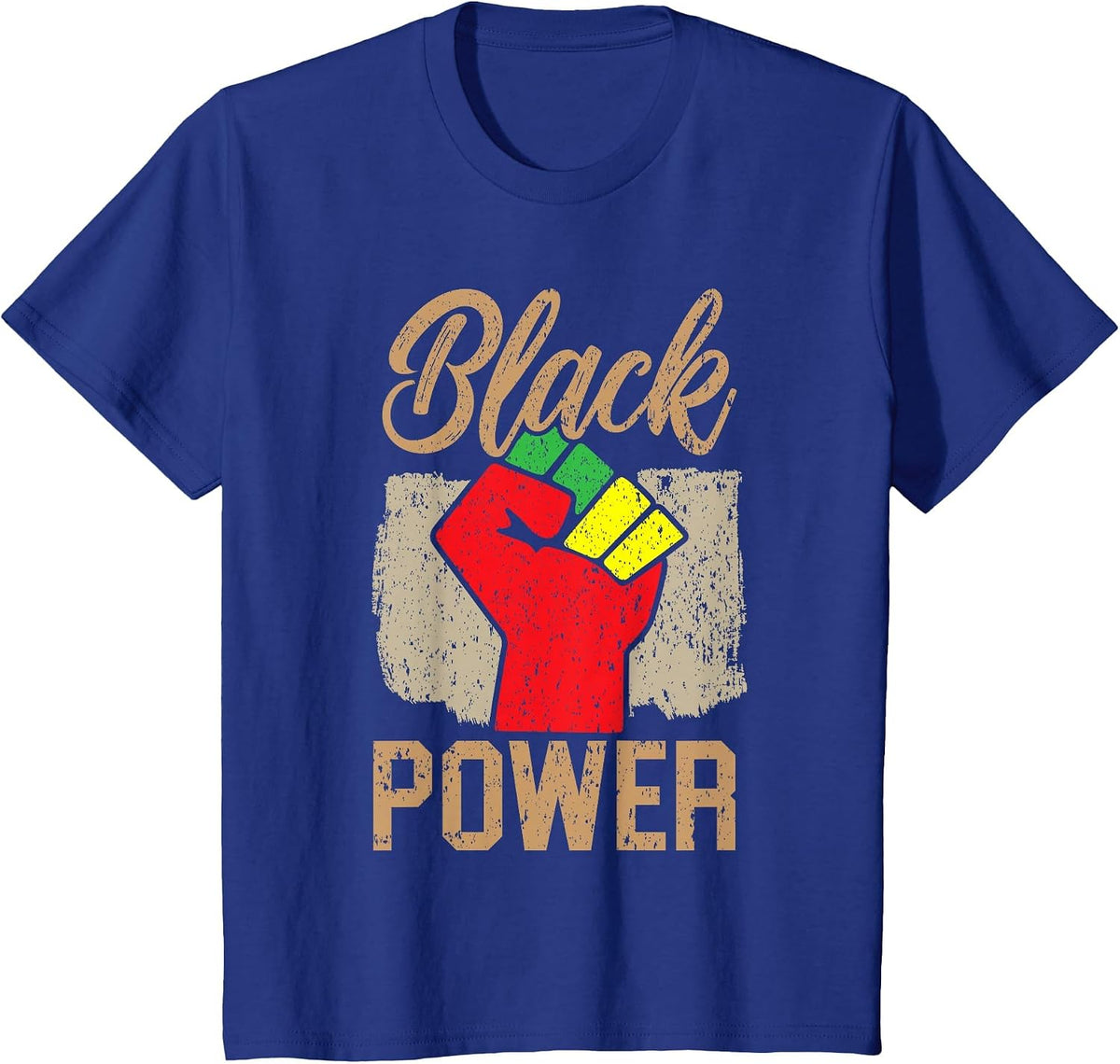 Black Power Black Pride Melanin African American T-Shirt - Royal Blue