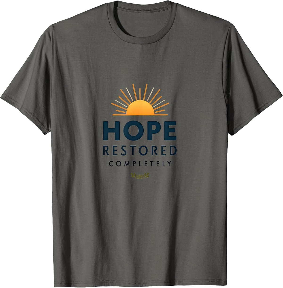 Hope Restored Completely Inauguration Design T-Shirt - Asphalt Grey