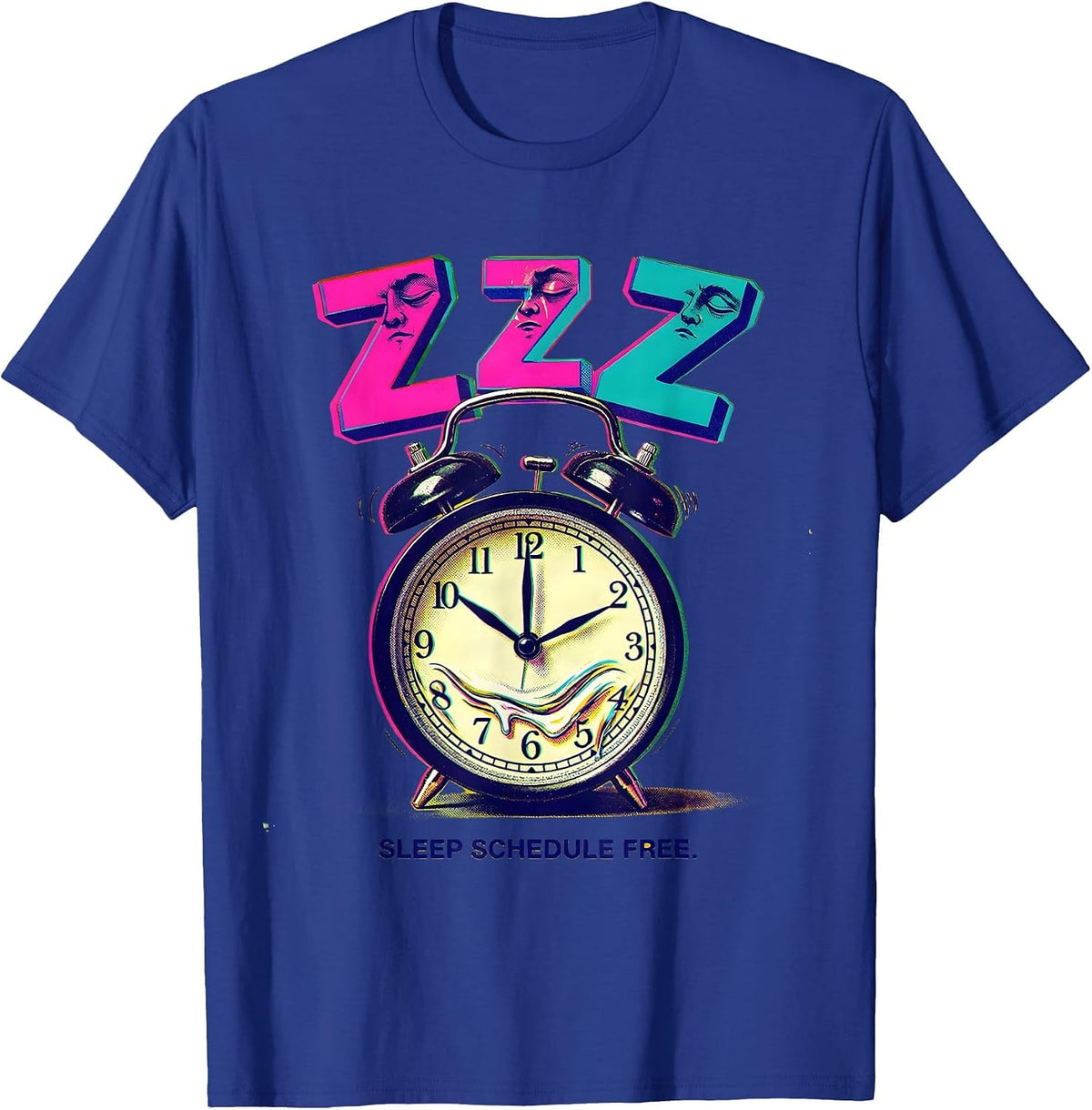 Sleep Schedule Free Funny Labor Day Design T-Shirt - Royal Blue