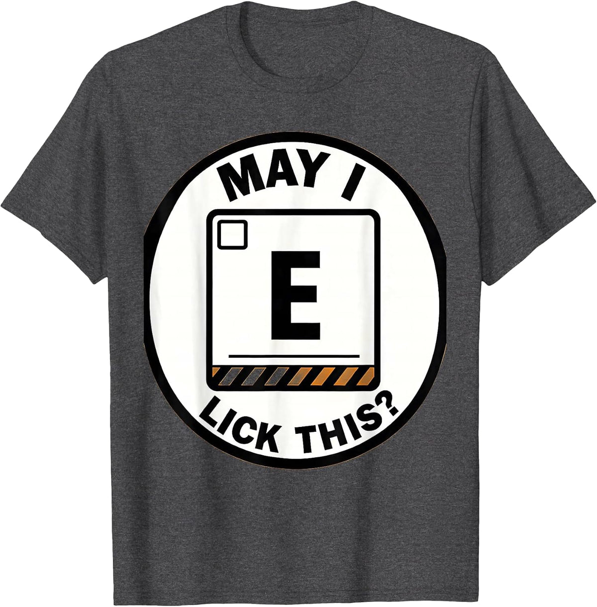Men's May I Lick This Funny Periodic Table Science Teacher Gift T-Shirt - Dark Heather Grey