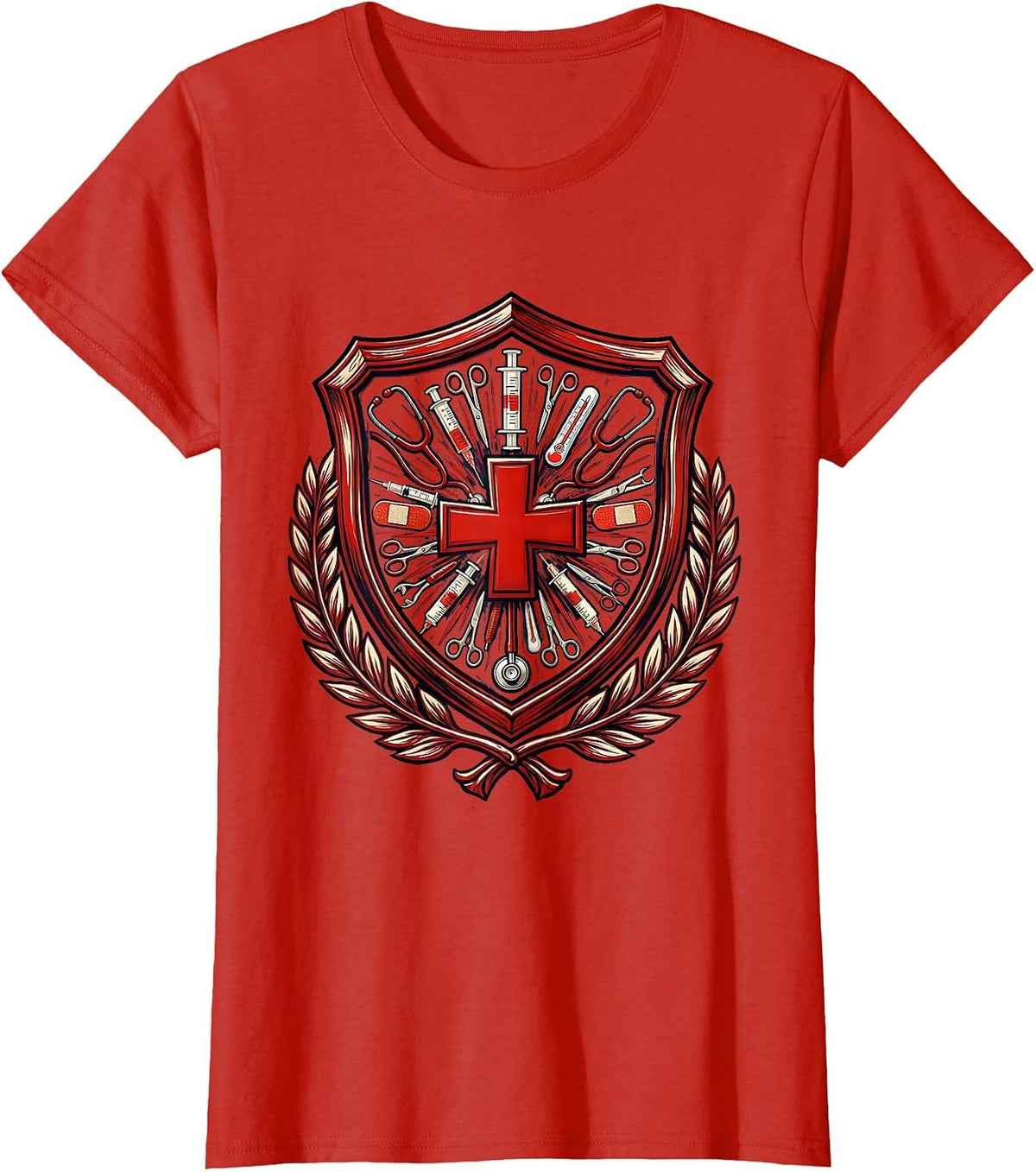 Women's Medical Assistant Emergency Kit Graphic T-Shirt - Red