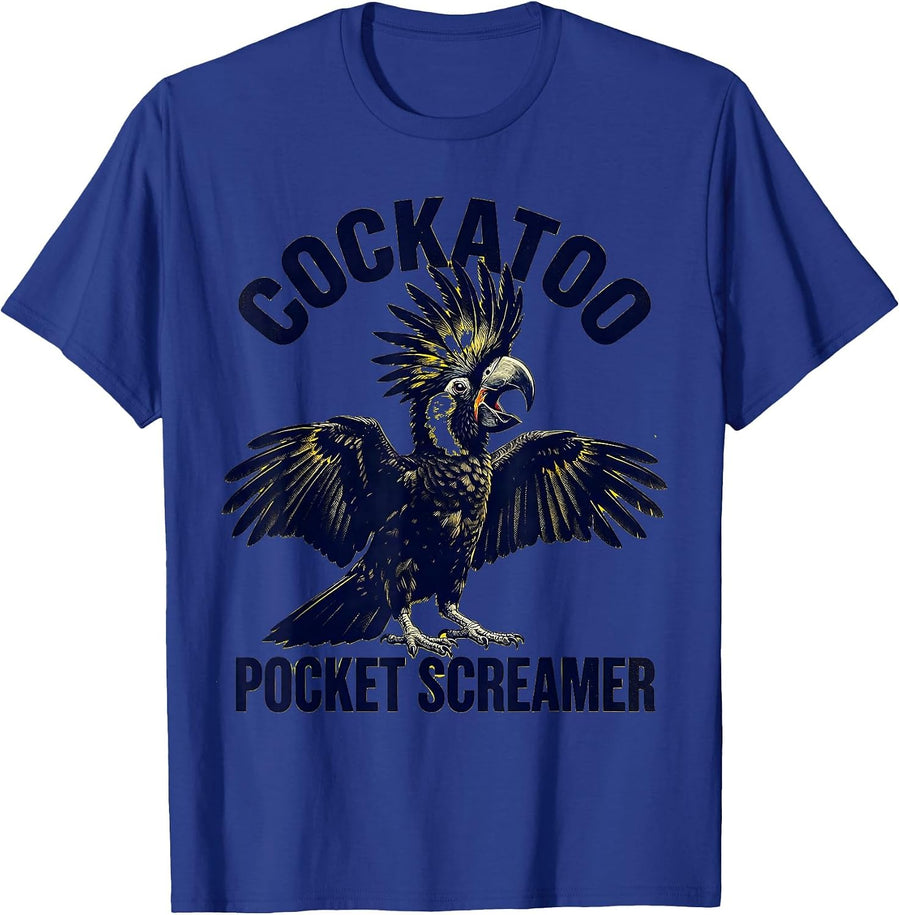 Cockatoo Pocket Screamer Funny Bird Lover Gift T-Shirt - Royal Blue