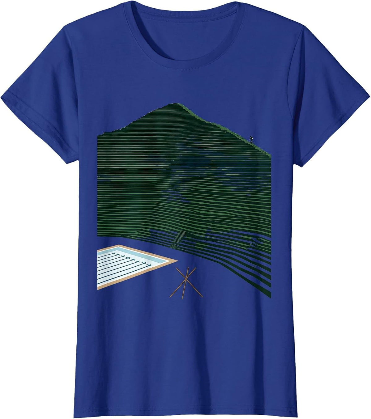 Women's Cross Country Runner Minimalist Track and Field Humor T-Shirt - Royal Blue