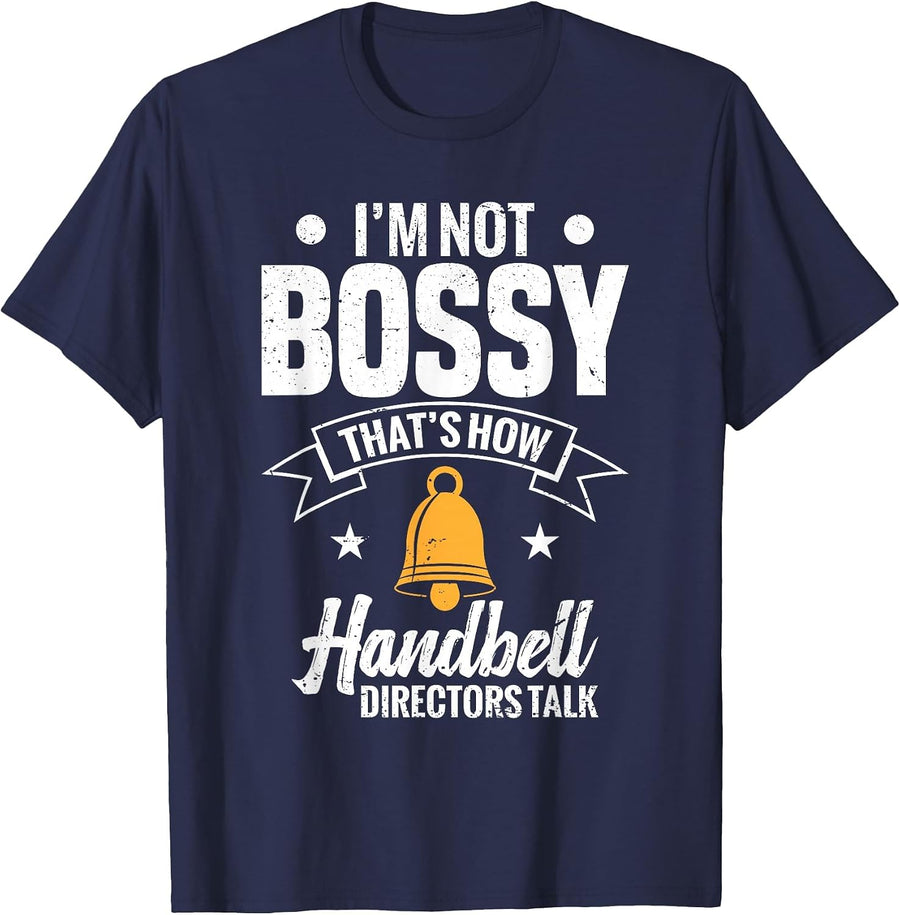 Handbell Ringer Choir Mom Brass Instrument Handbell Director T-Shirt - Navy Blue