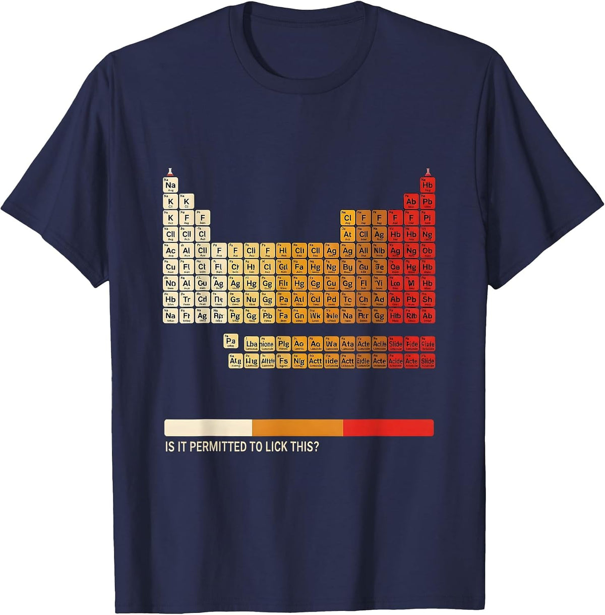 Men's Is It Permitted To Lick This Funny Periodic Table Chemistry T-Shirt - Navy Blue
