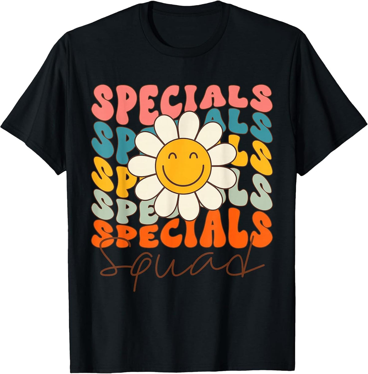 Retro Specials Squad Art Music PE Tech Teacher Team Specials T-Shirt - Black