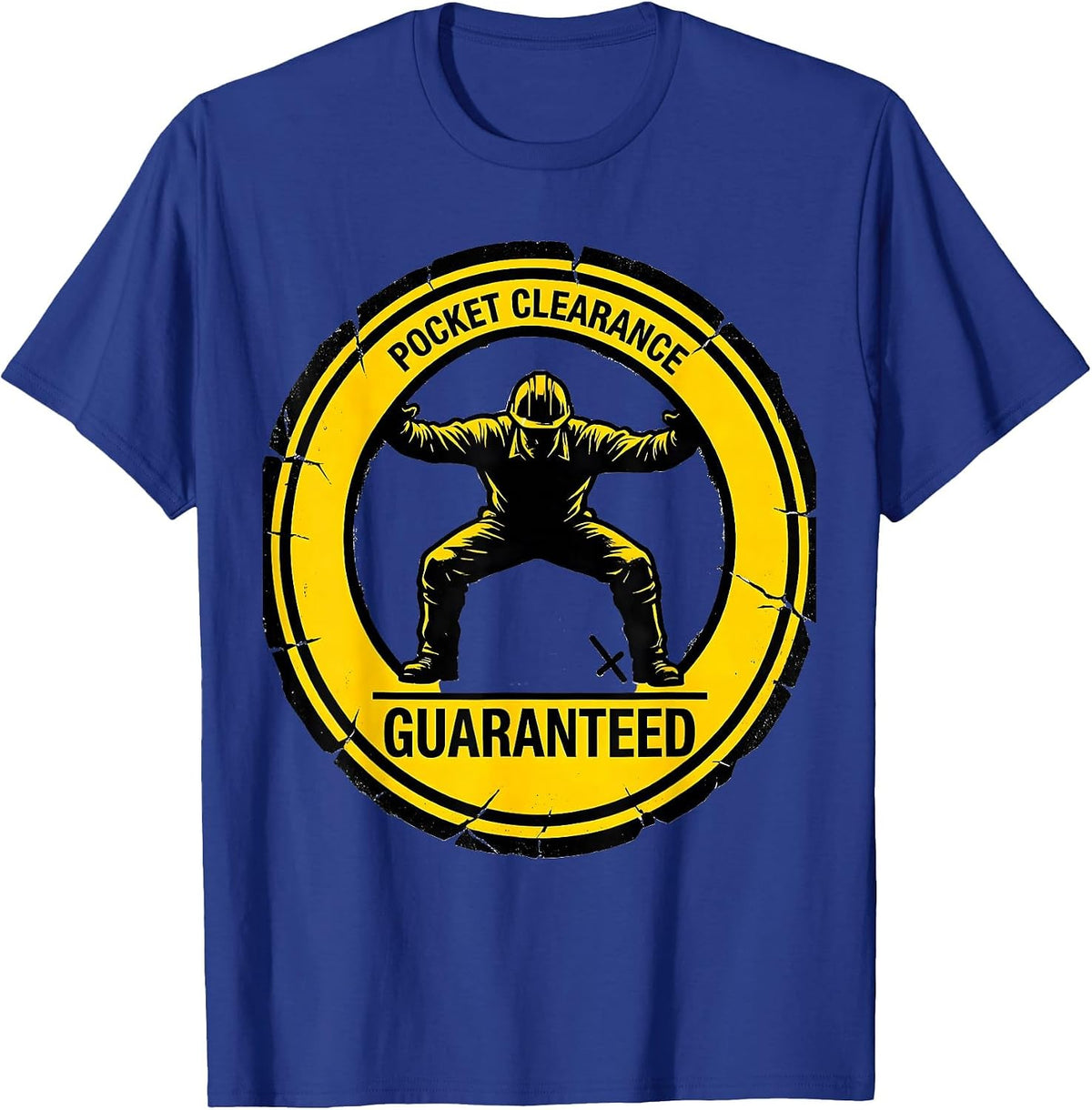 Pocket Clearance, Guaranteed Funny Football Lineman Humor T-Shirt - Royal Blue