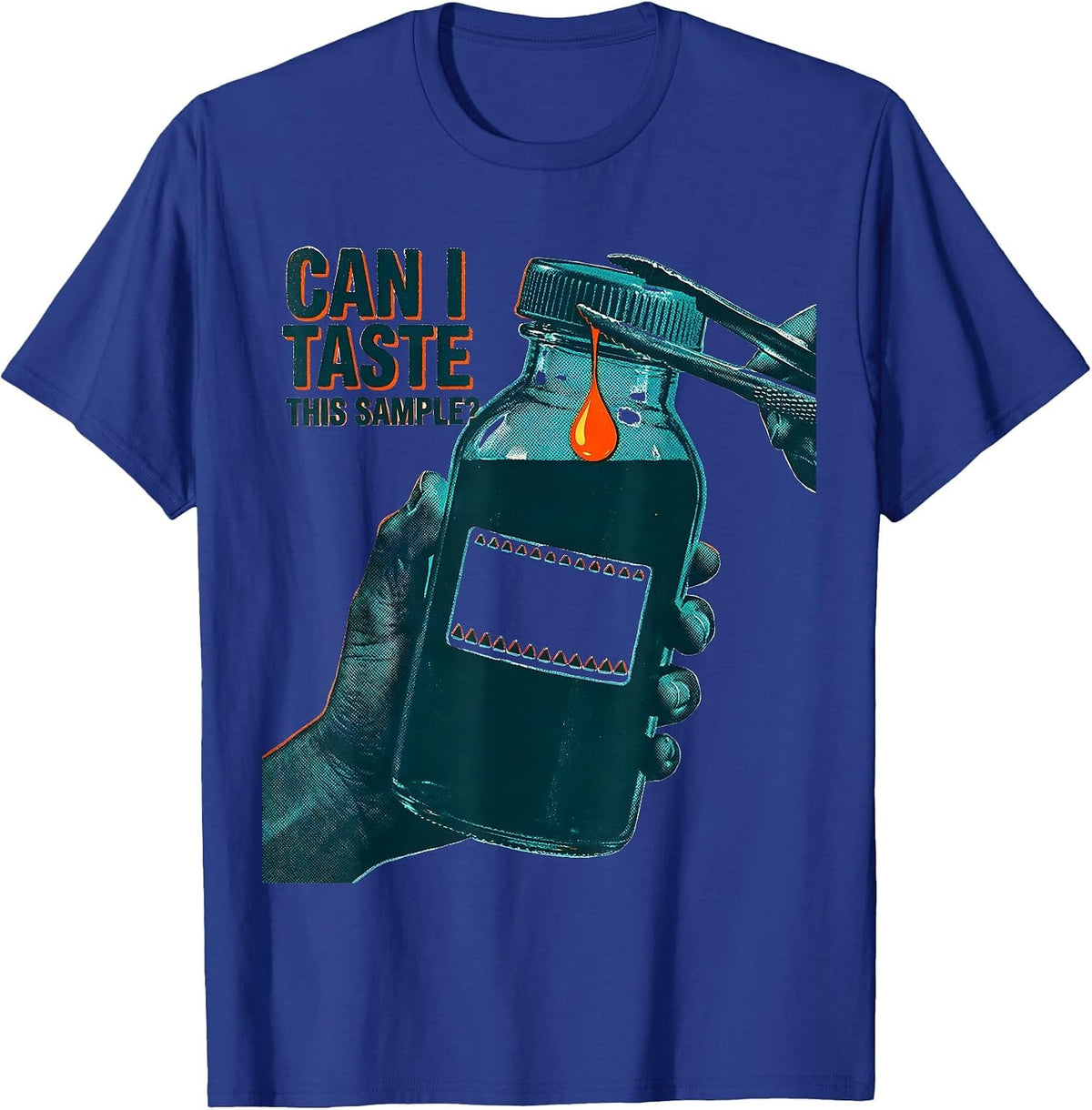 Can I Taste This Sample Funny Periodic Table Science Teacher T-Shirt - Royal Blue