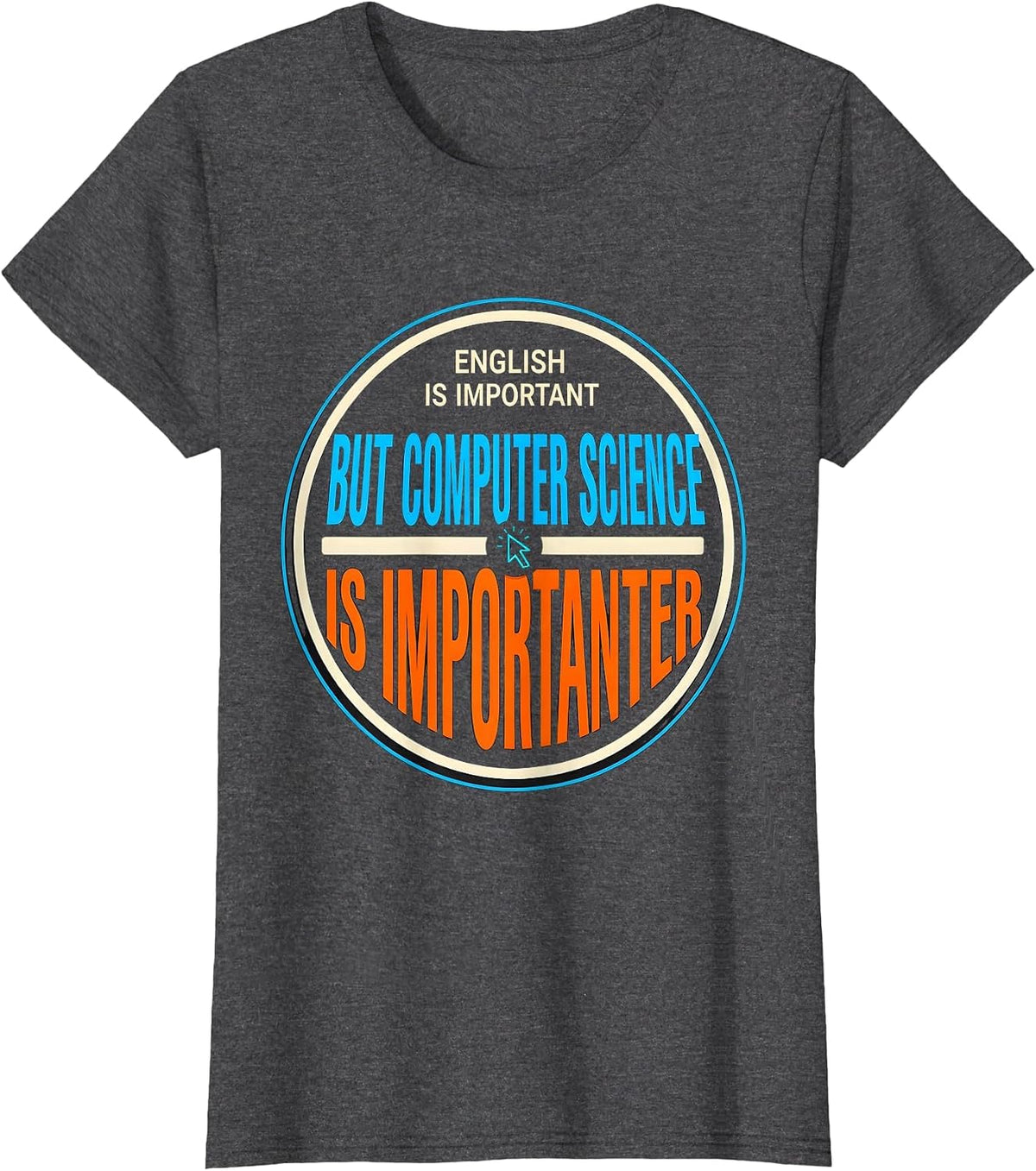 Women's English Is Important But Computer Science Is Importanter T-Shirt - Dark Heather Grey
