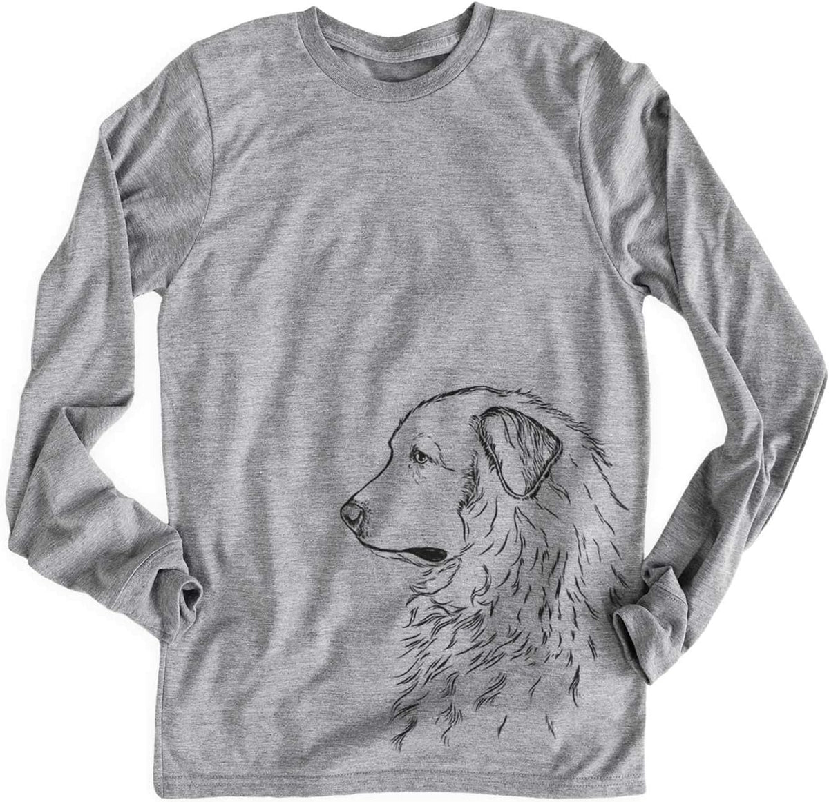 Inkopious Great Pyrenees Profile Triblend T-Shirt - Unisex Unisex Long Sleeve