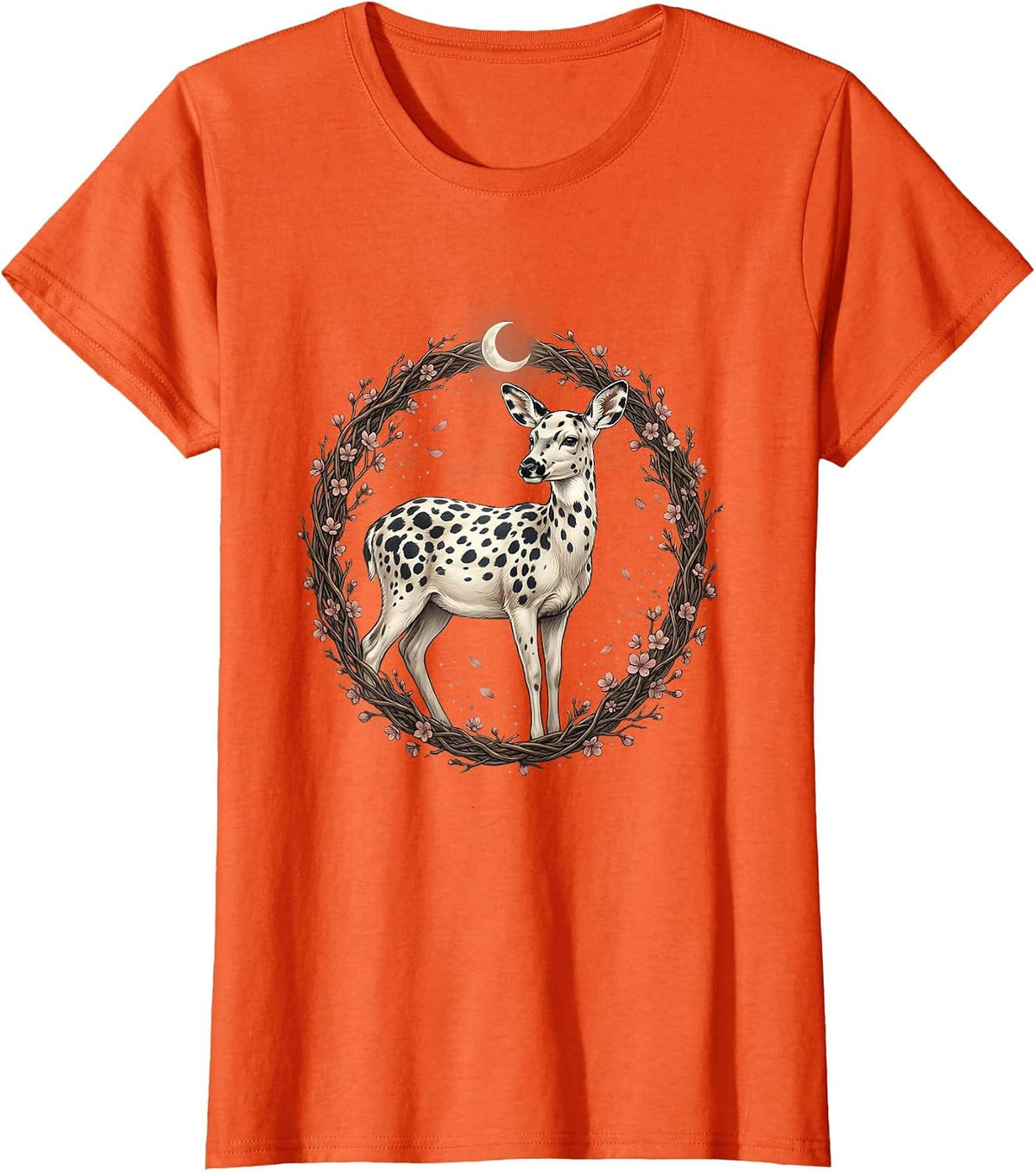 Women's Fierce Dalmatian Woman Graphic Tee T-Shirt - Orange