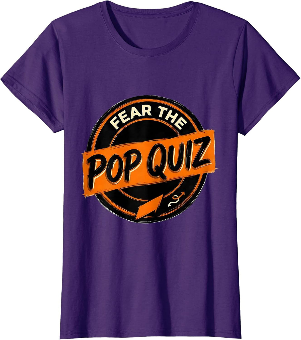 Women's Fear The Pop Quiz Funny Math Teacher Halloween Costume T-Shirt - Purple