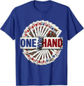 One More Hand Gambling Graphic Design T-Shirt - Royal Blue
