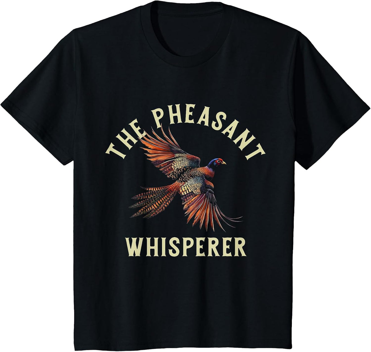 Pheasant Whisperer Hunting Bird Hunter Vintage T-Shirt - Black