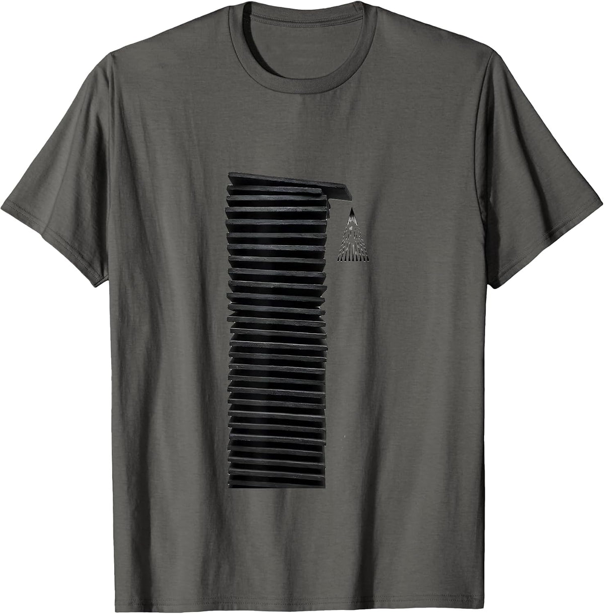 Men's Grounded Electrician Minimalist Skeleton Humor T-Shirt - Asphalt Grey