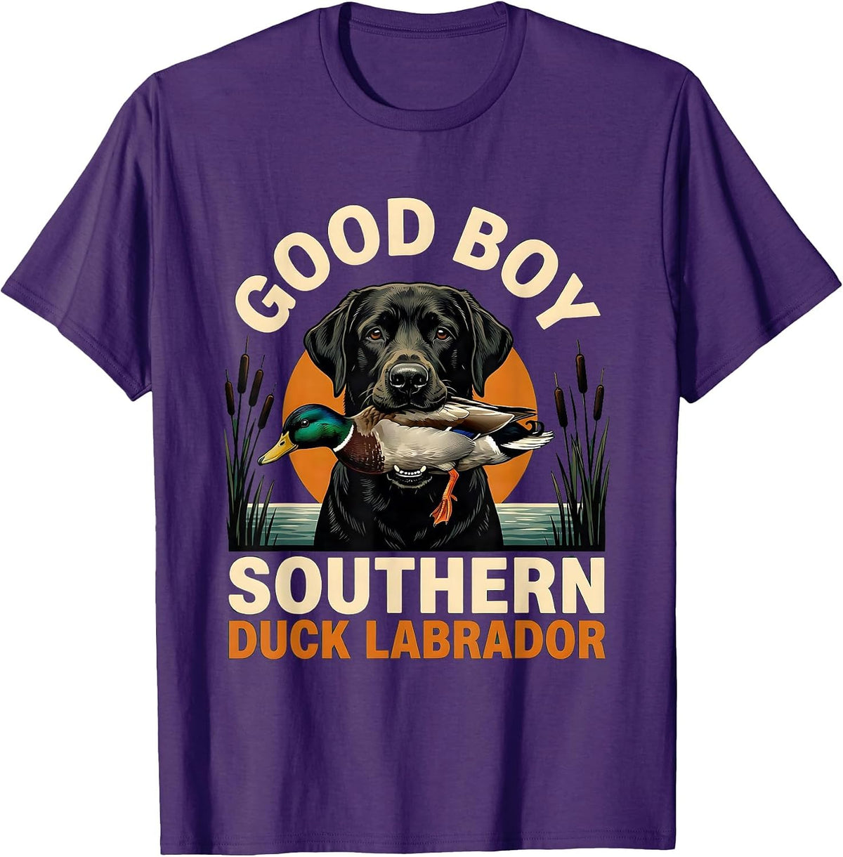 Men's Good Boy Southern Duck Labrador Hunting Dog Rural Pride T-Shirt - Purple