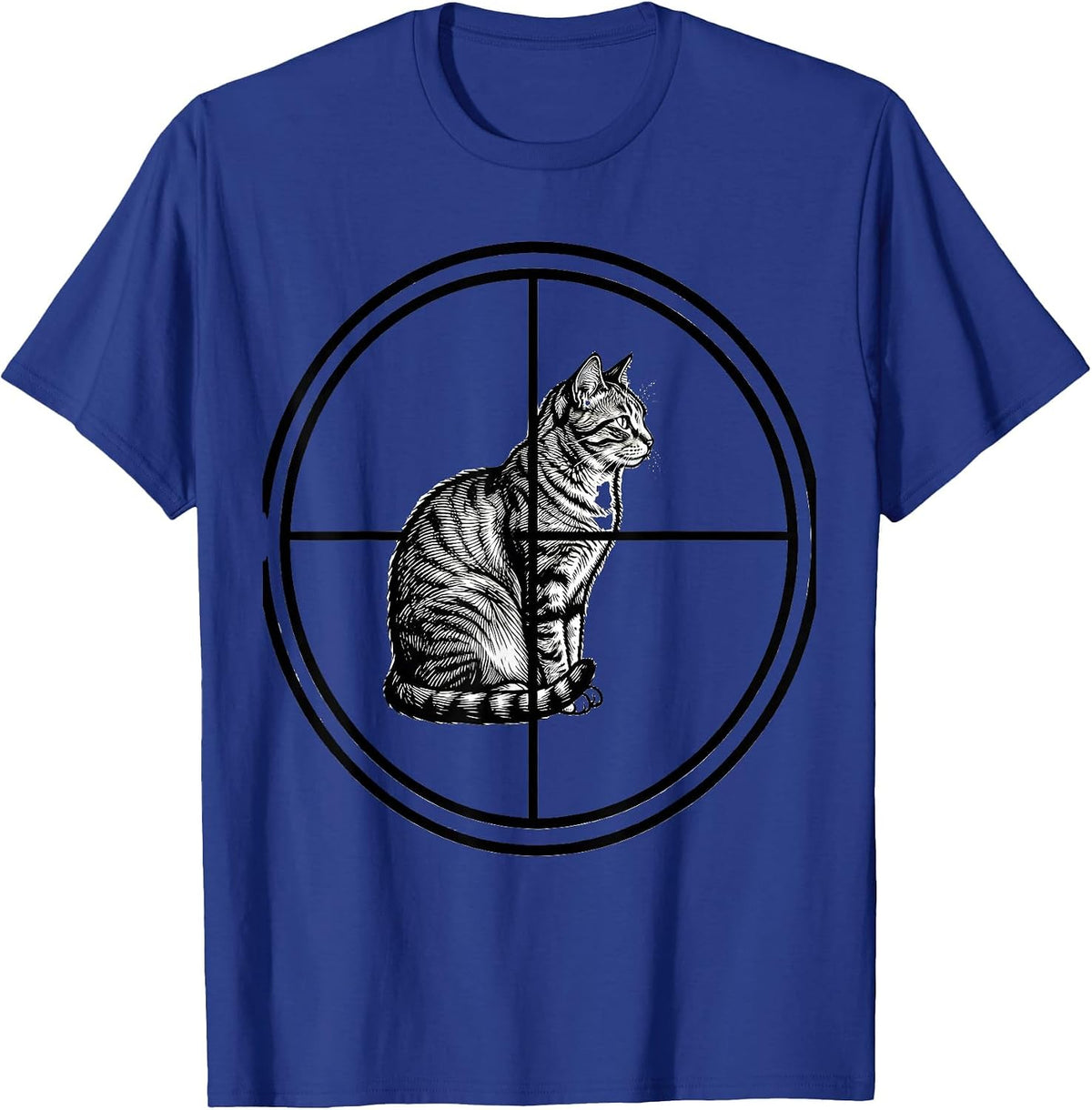 Men's Sealed Badge Schrödinger Cat Quantum Physics Humor T-Shirt - Royal Blue