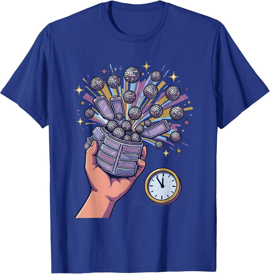 Pill Organizer Party Popper Nurse Crew New Year Eve Party T-Shirt - Royal Blue