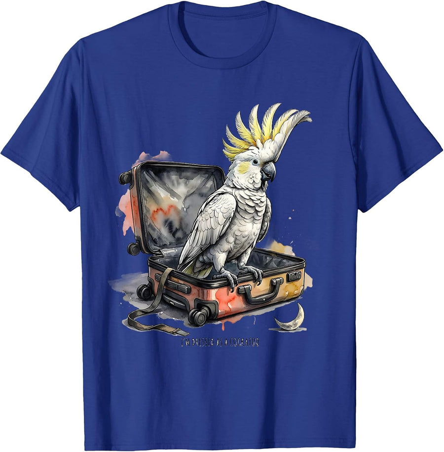 I'm Dressed As A Cockatoo Funny Bird Costume Halloween Humor T-Shirt - Royal Blue
