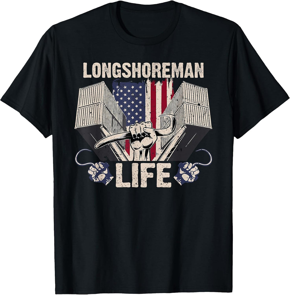 Longshoreman Life T-Shirt - Black