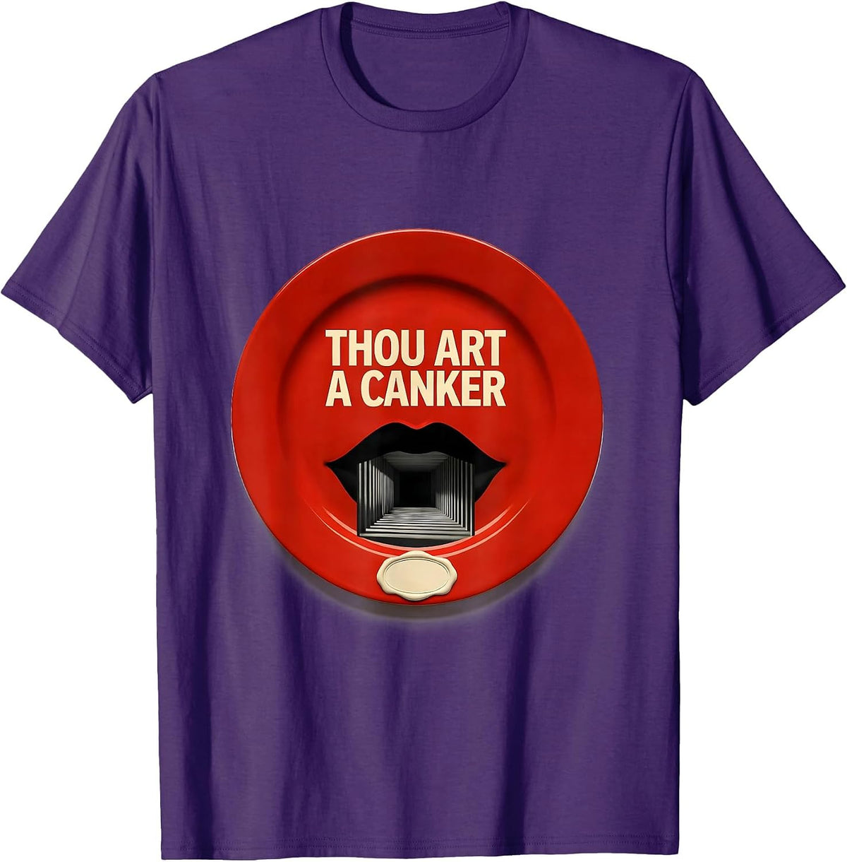Men's Thou art a canker witty Shakespeare literary quote humor T-Shirt - Purple