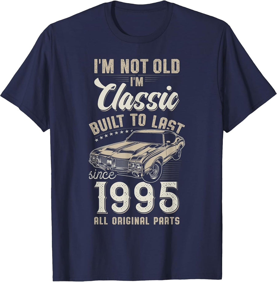 31st Birthday Born in 1995 Classic Car T-Shirt - Navy Blue