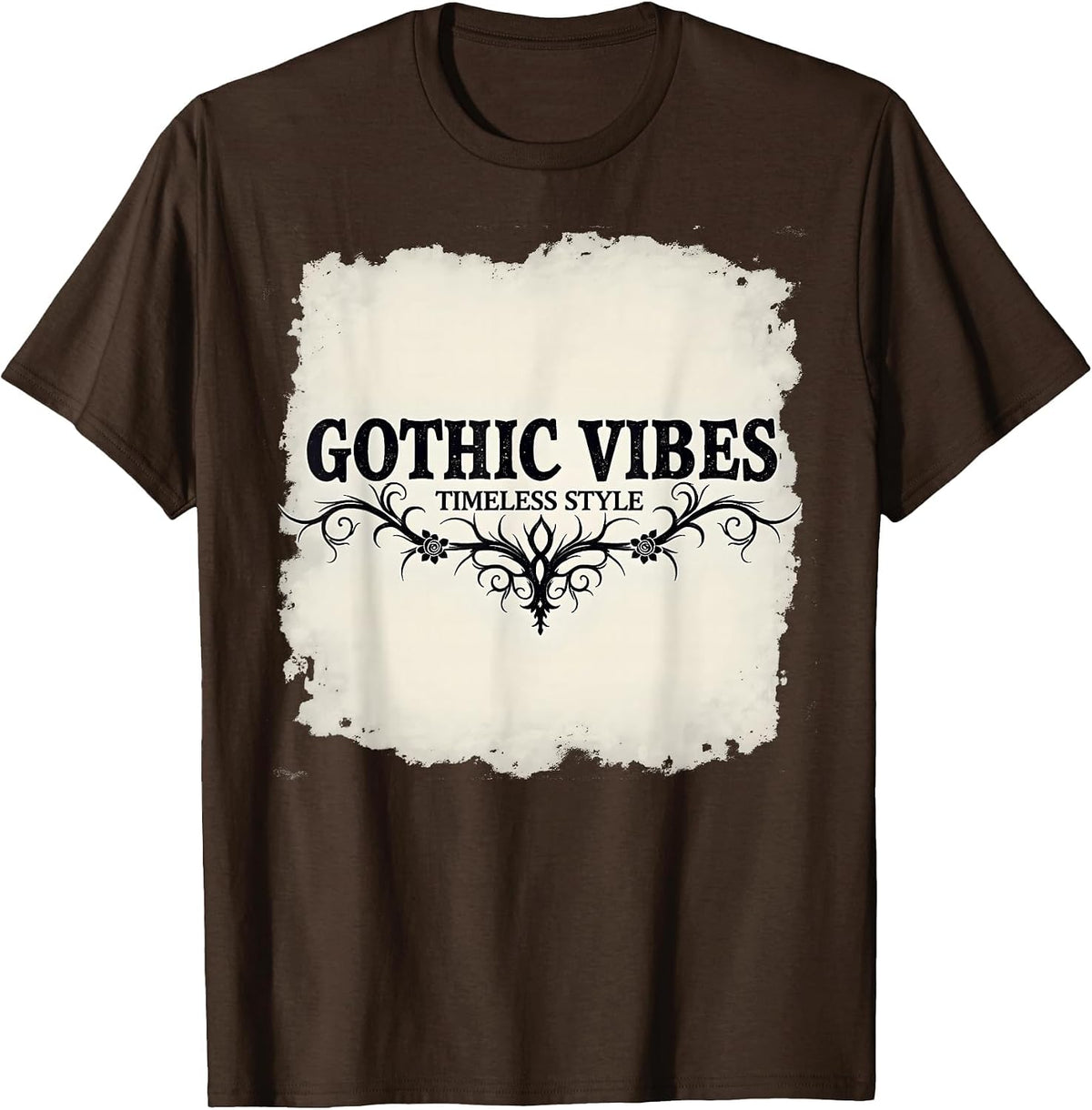 Gothic Vibes Timeless Style Dark Aesthetic T-Shirt - Brown