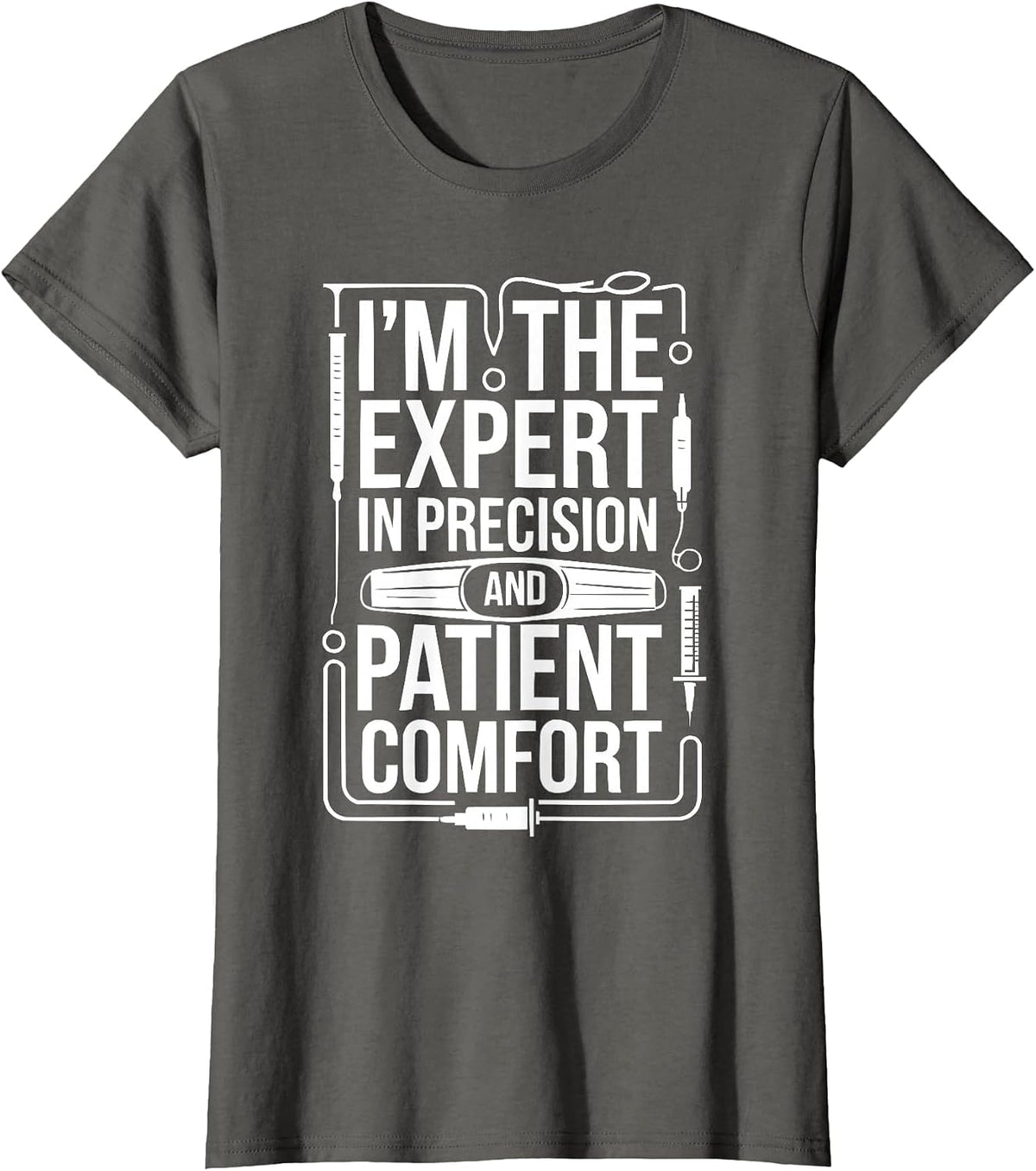 Anesthesia Technician Anesthesiologist Anesthesiology T-Shirt - Asphalt Grey