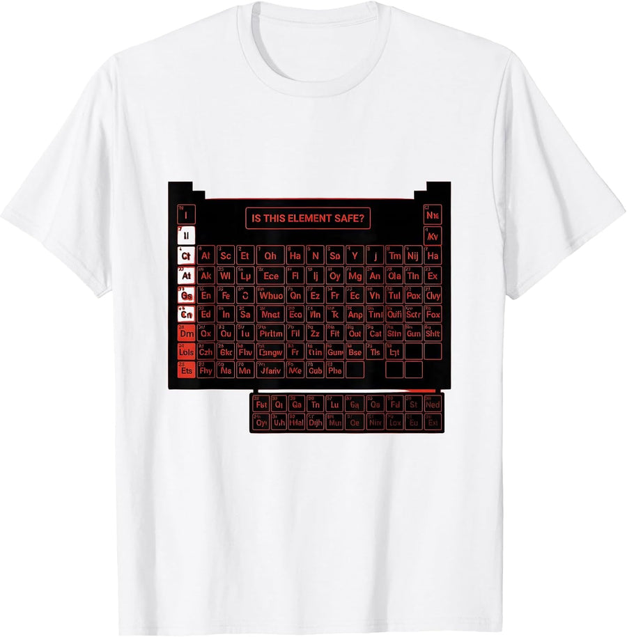Men's Is This Element Safe? Funny Periodic Table Science Teacher T-Shirt - White